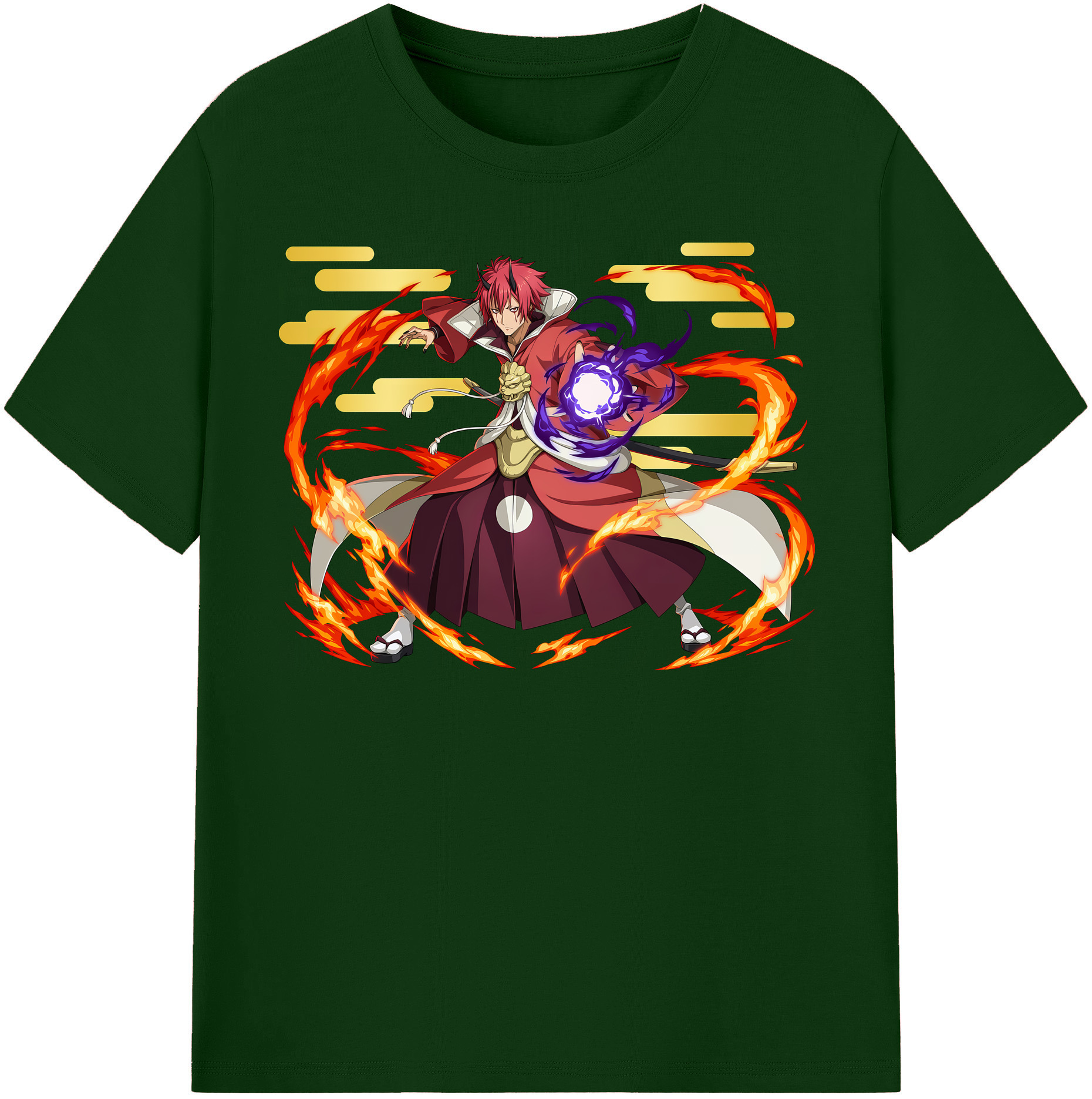 （画像用） 転スラ Regarding Reincarnated to Slime 綿100％半袖Tシャツ（フロントプリント）